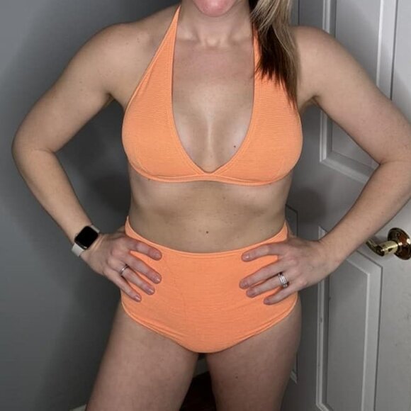 Zyia Orange Pfeiffer Beach Hi-waisted Bikini Bottom - Picture 5 of 5